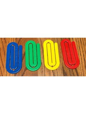 The Big Clip Plastic 4" Clips Assorted Colors Office Organizing Papers Vintage